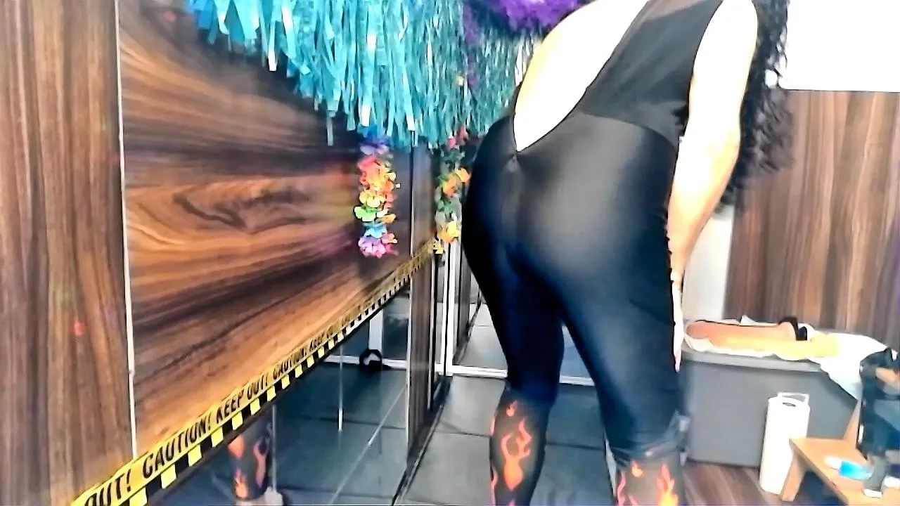 RAINFORESTMAN WEARING SEXY FLAMES CATSUIT