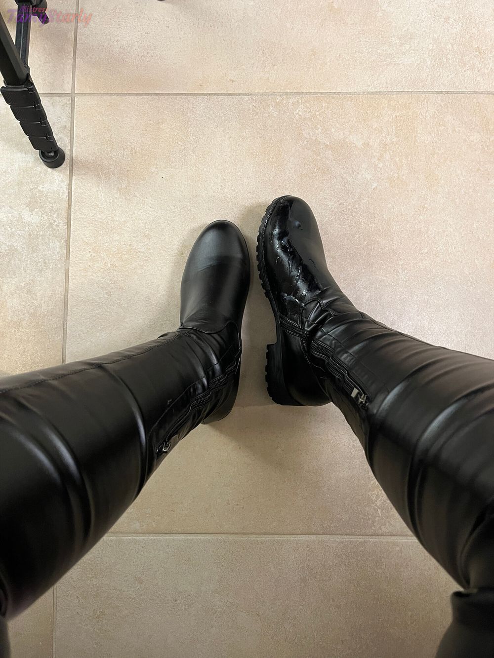 March &amp; Blast in Super Thigh Boots - Ball Stomp, Bootjob #2