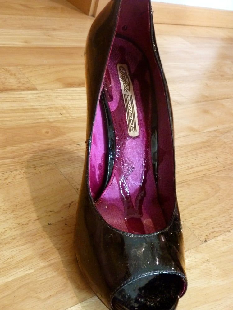wife's purple Buffalo heels #2
