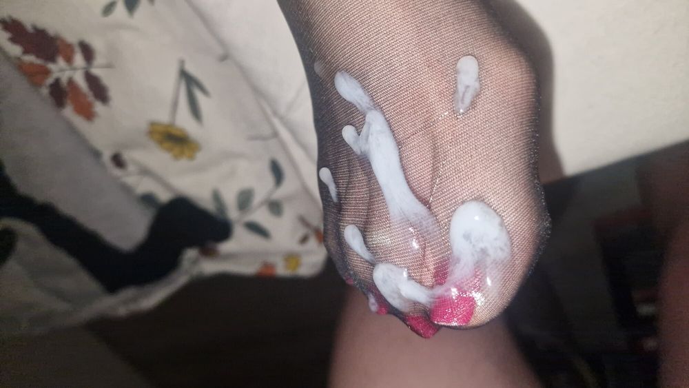 Semen on wife&#039;s feet all the time #33