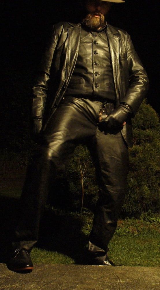 Leather Master outdoors at night #4