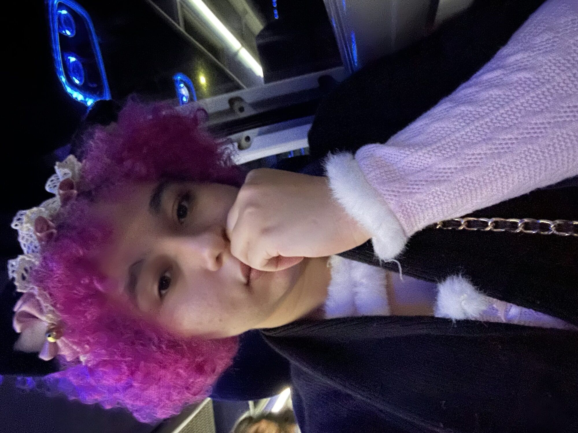 Cute chubby pink hair slut  #13