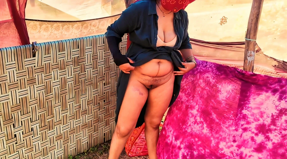 Indian Aunty Fucked Hard by His Friend in Jungle Outdoor Hin #47