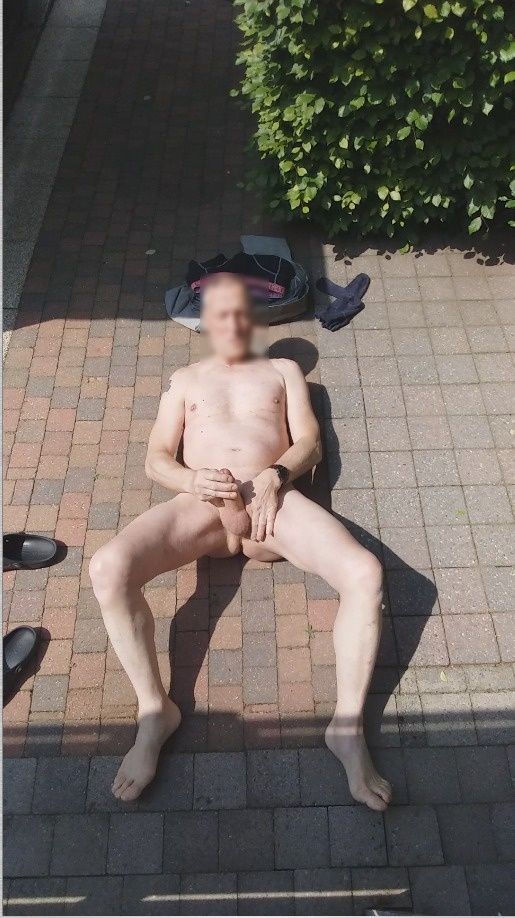 outdoor exhibitionist sexshow jerking all over the place #27