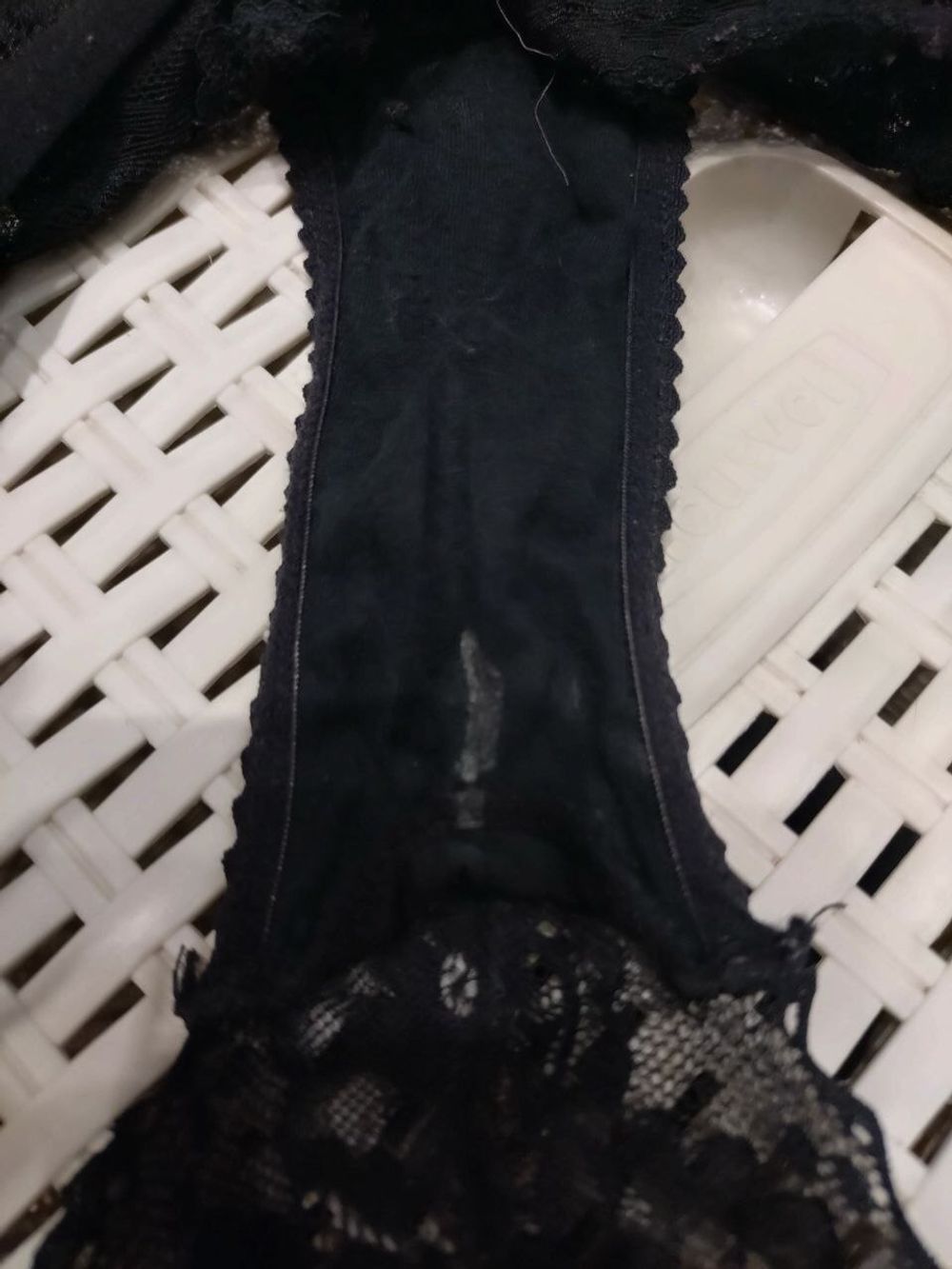 sperm on panties.  worn all day