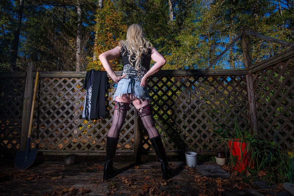 Jon Scarecrow short skirt corset photoshoot #6