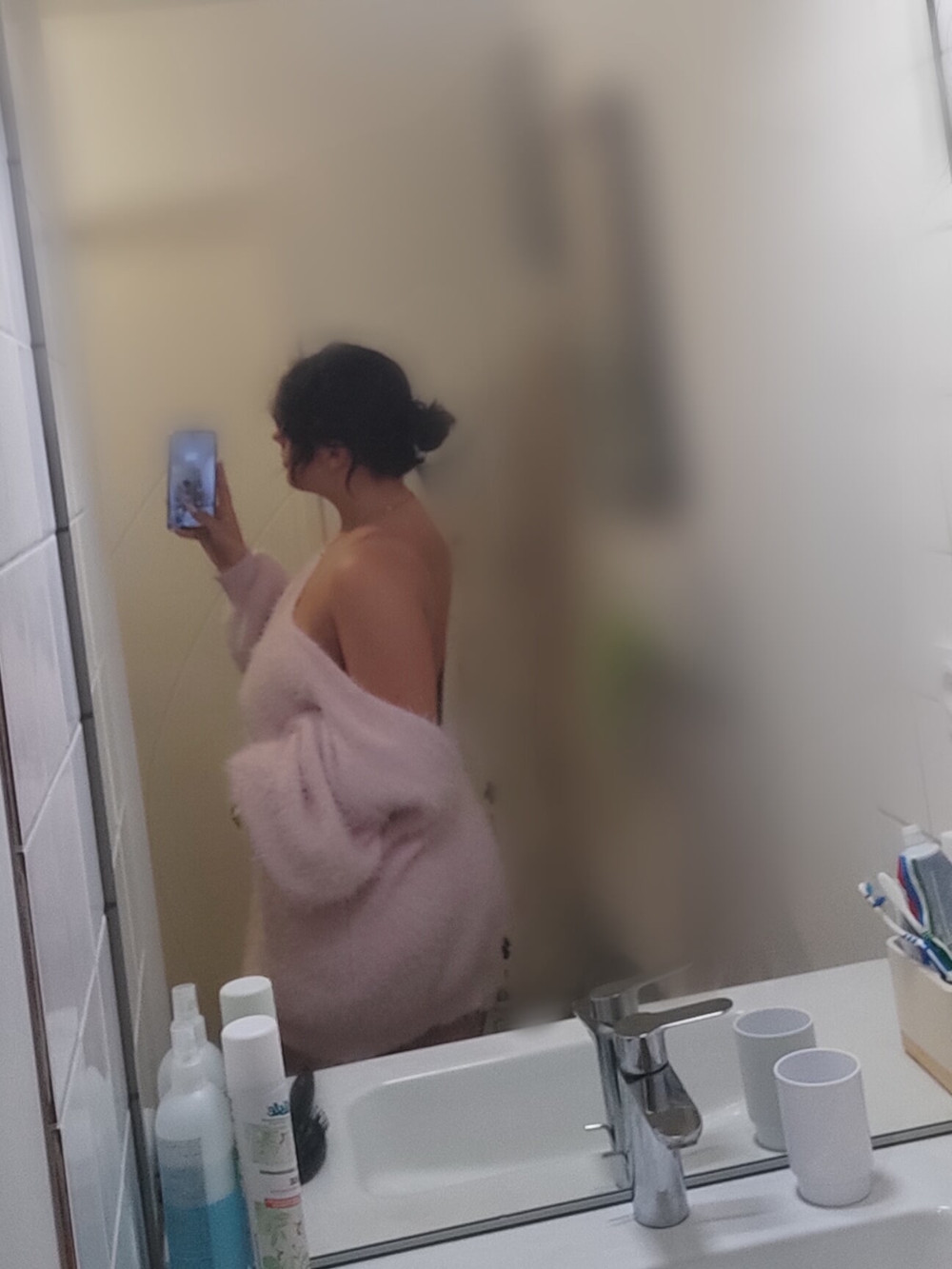 Pyj's with no underwear after shower  #8