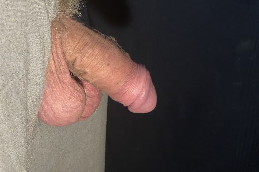 Thick uncut Russian cock hangs out of zipper #12