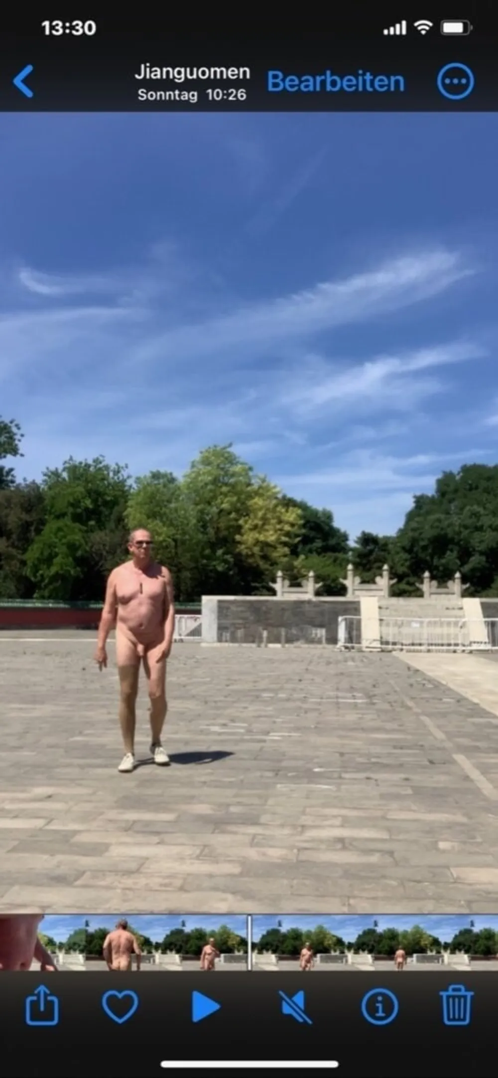 Naked outdoor walk China  #2