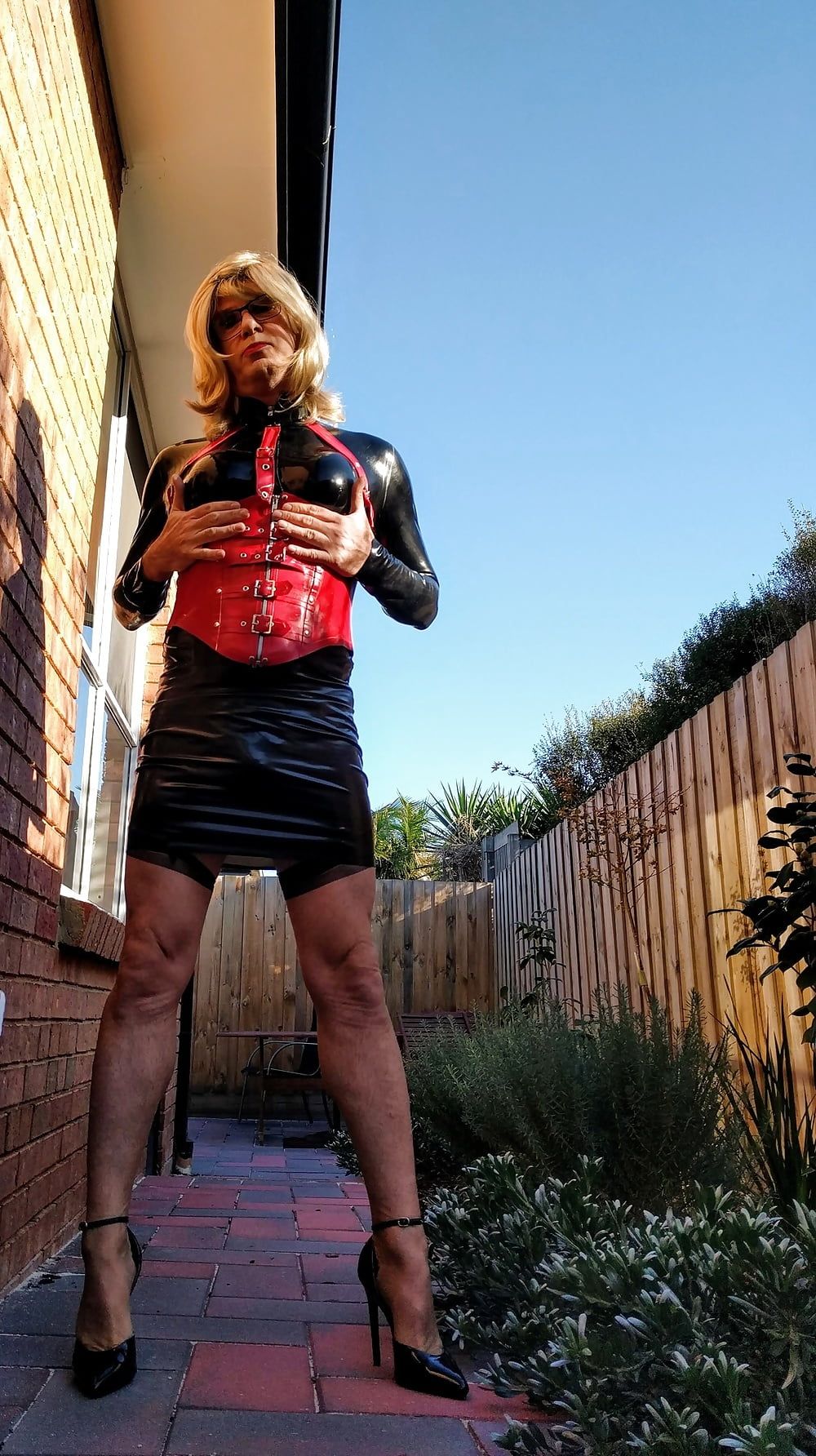 New latex skirt on a sunny Melbourne day #10