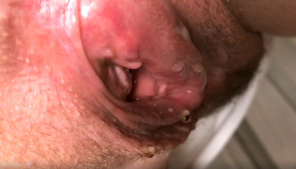 Compilation of close-ups of swollen anus and pissing pussies #26