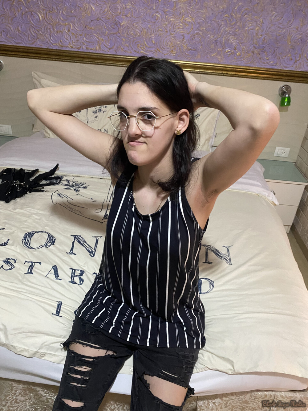 Miriam in a tape frogtie (Full photo set available in bio) #2