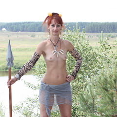 Savage with a spear