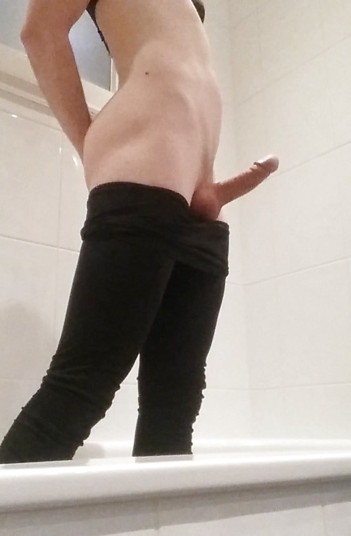 Horny in black leggings #5