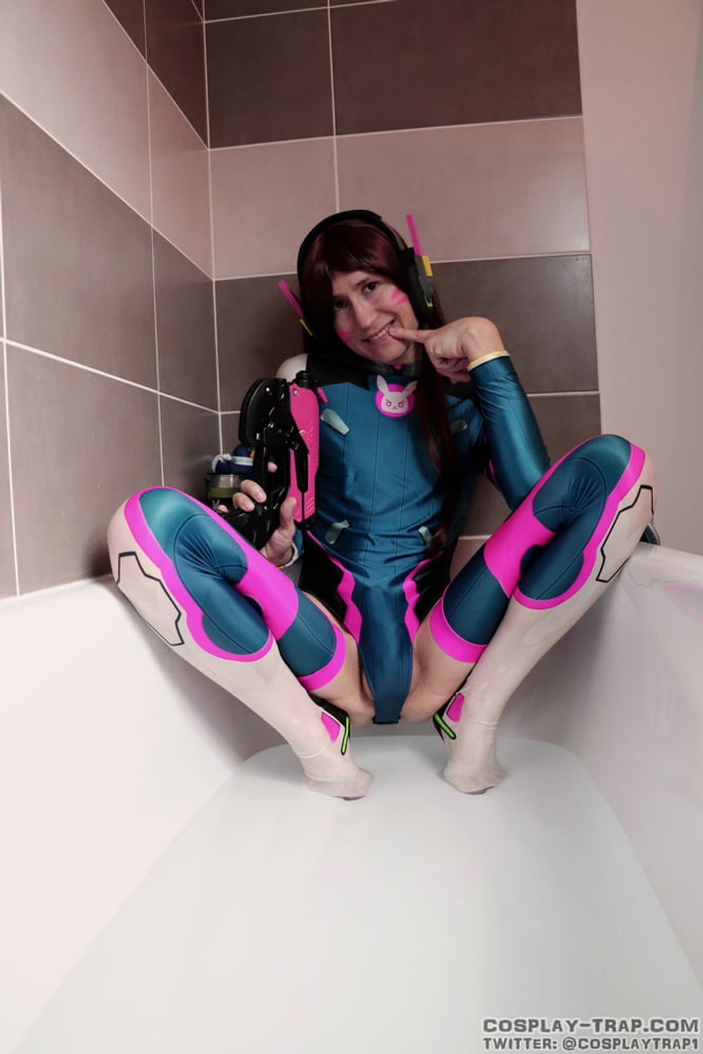 Femboy D.va invites you to her bath #3