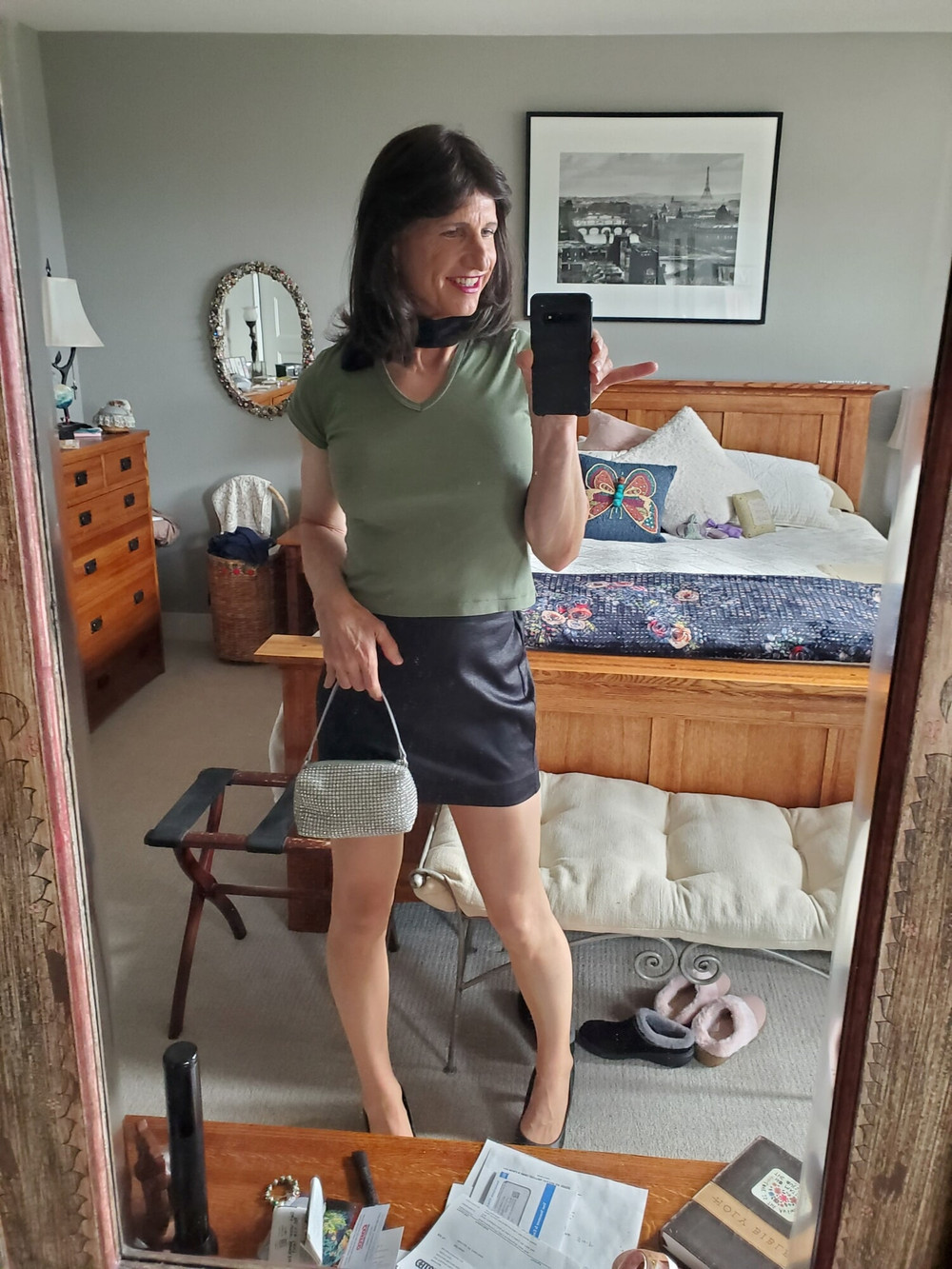 Black mini skirt #23
