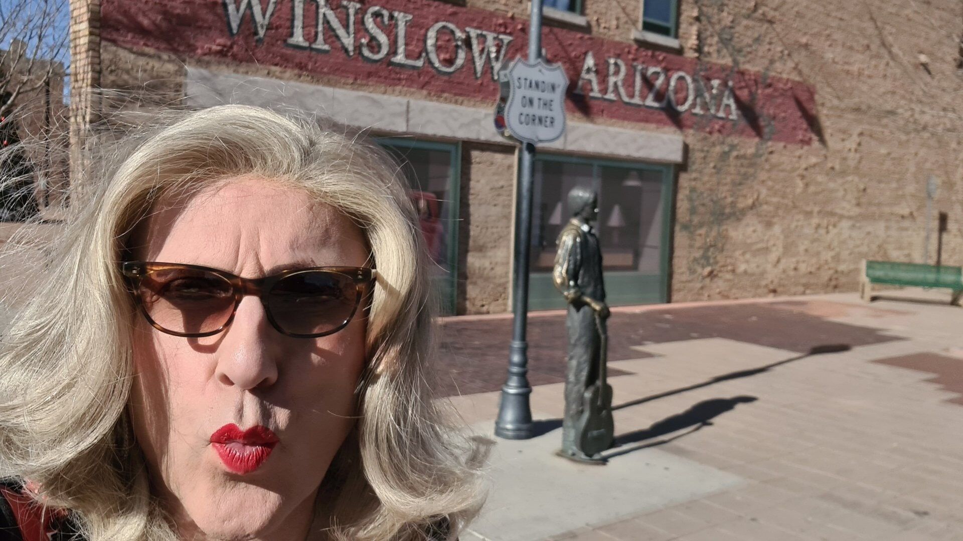 Desert Mustang Lady, Samantha visits Winslow Arizona #20