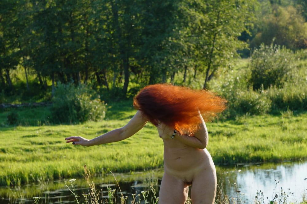 Flame Hair naked upon river #30