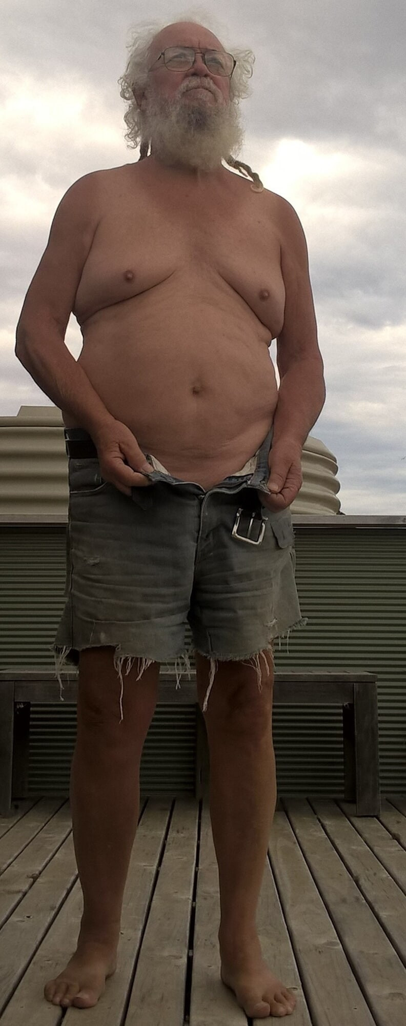 Grandpa forced to strip in public #5