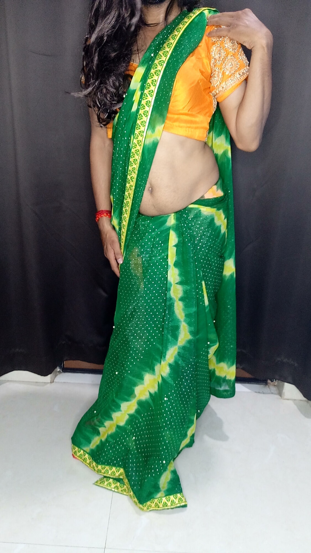 My stepmom last night wear this saree  #12