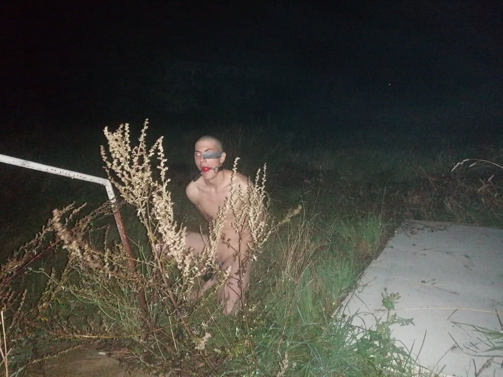 Gay slave tied nigh in Abandoned places  #14