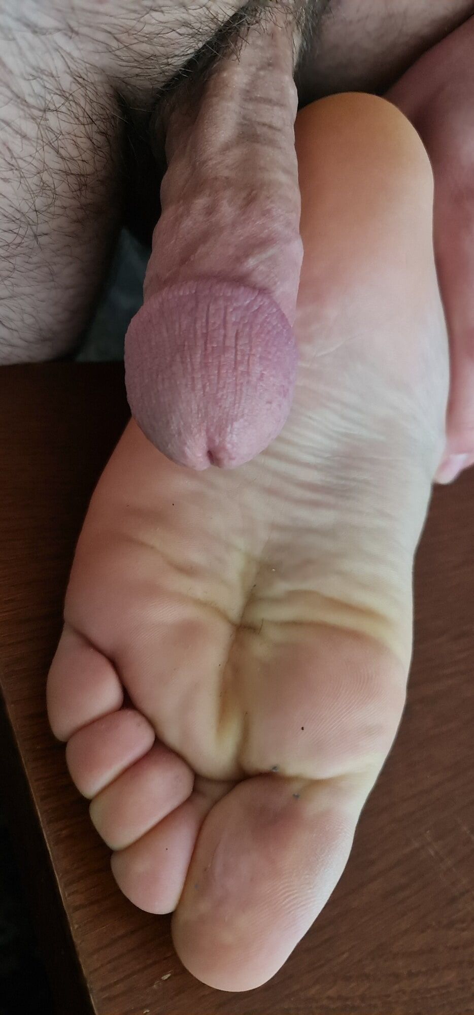 Hard Cock On Wrinkled Feet Soles