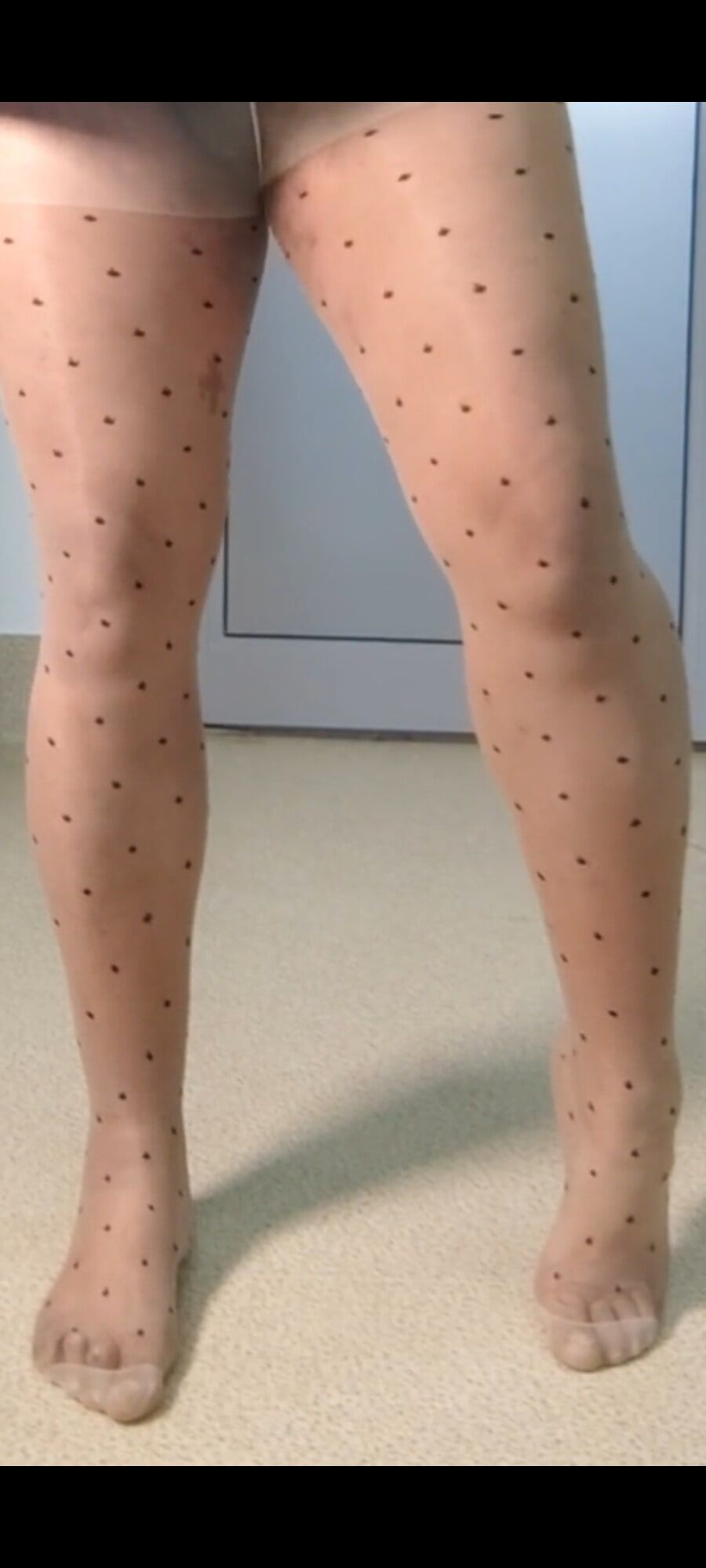 Sheer pantyhose with dots #13