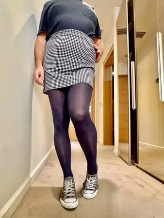 skirt and tights         