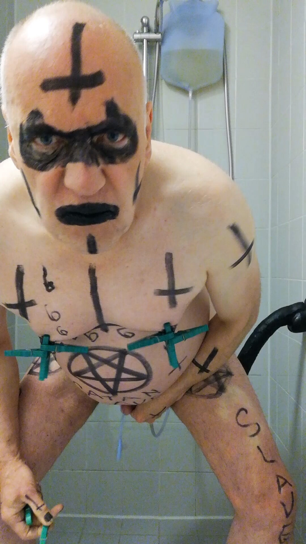 Satan slave takes a Satan enema on Satan's orders #22