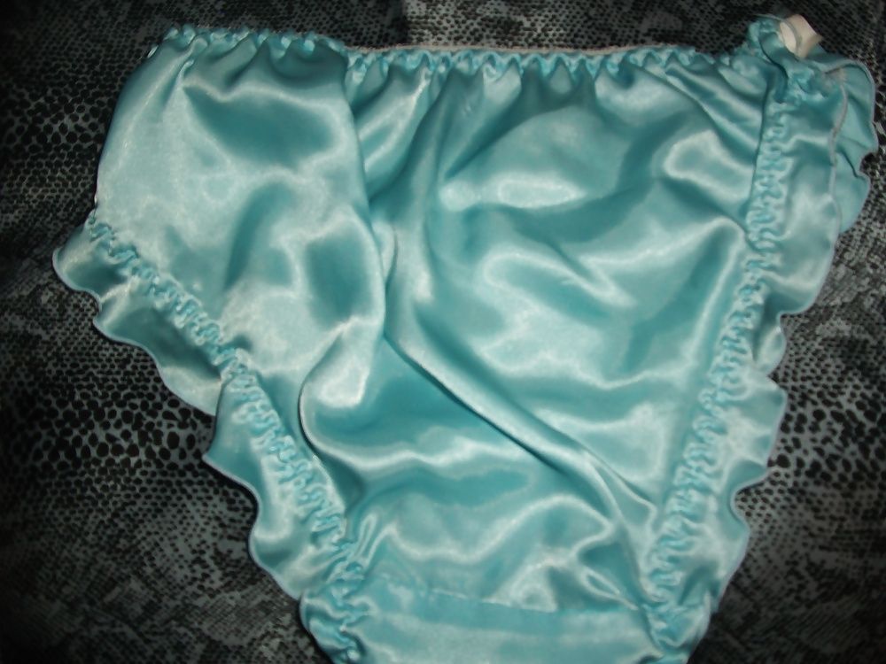 A selection of my wife's silky satin panties #11
