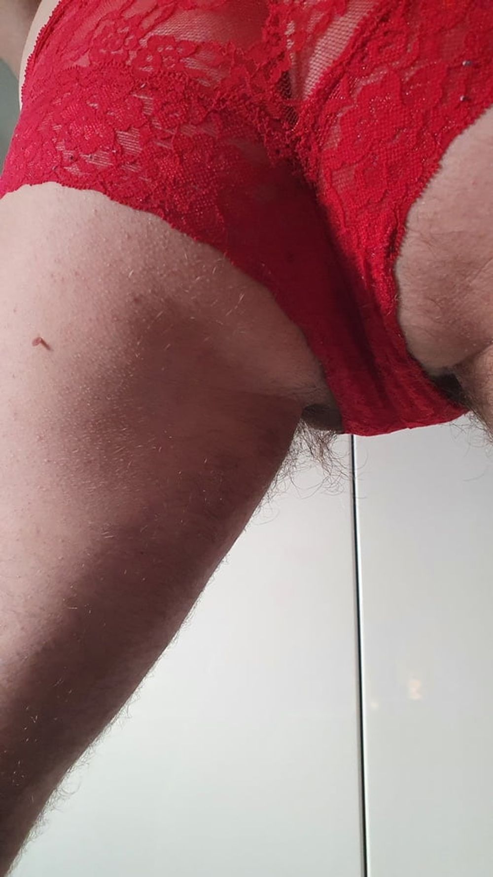 Me in neighbors red panties #4