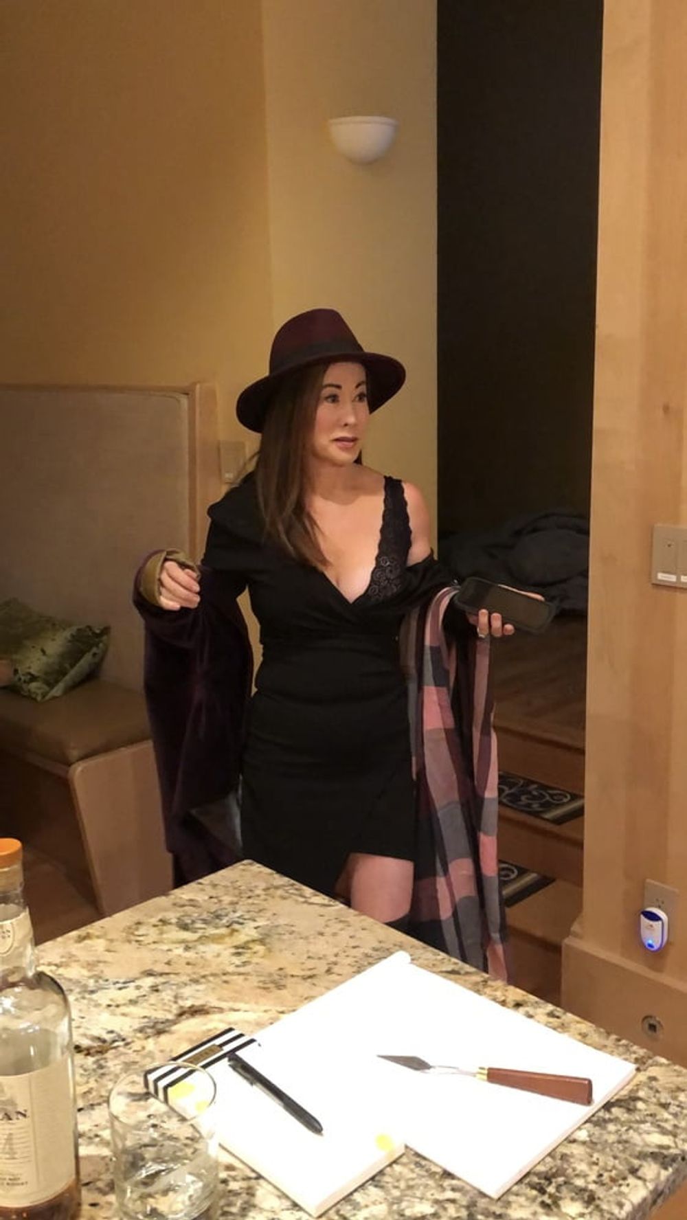 Lovely MILF Asian getting dressed for you