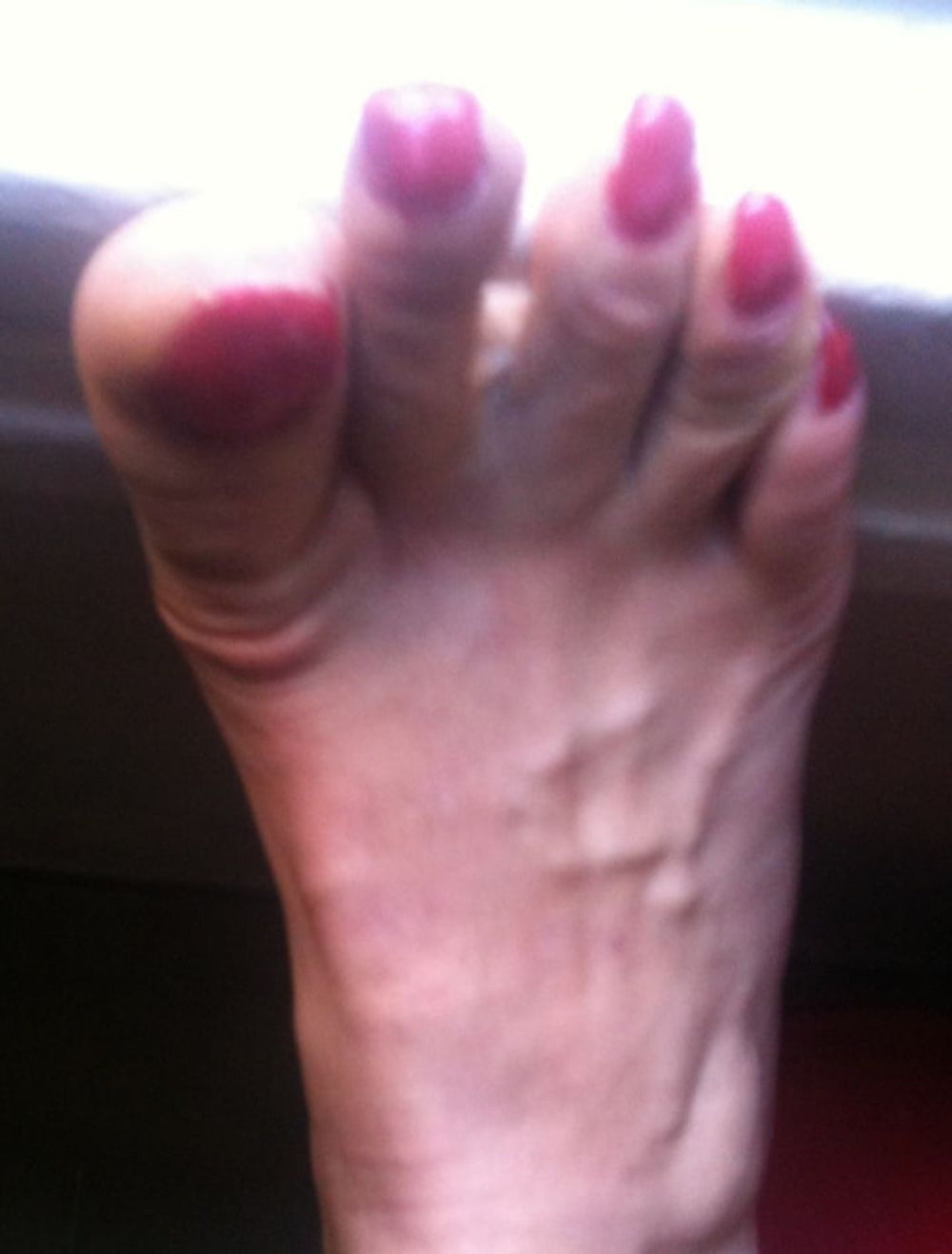 red toenails mix (older, dirty, toe ring, sandals mixed). #49