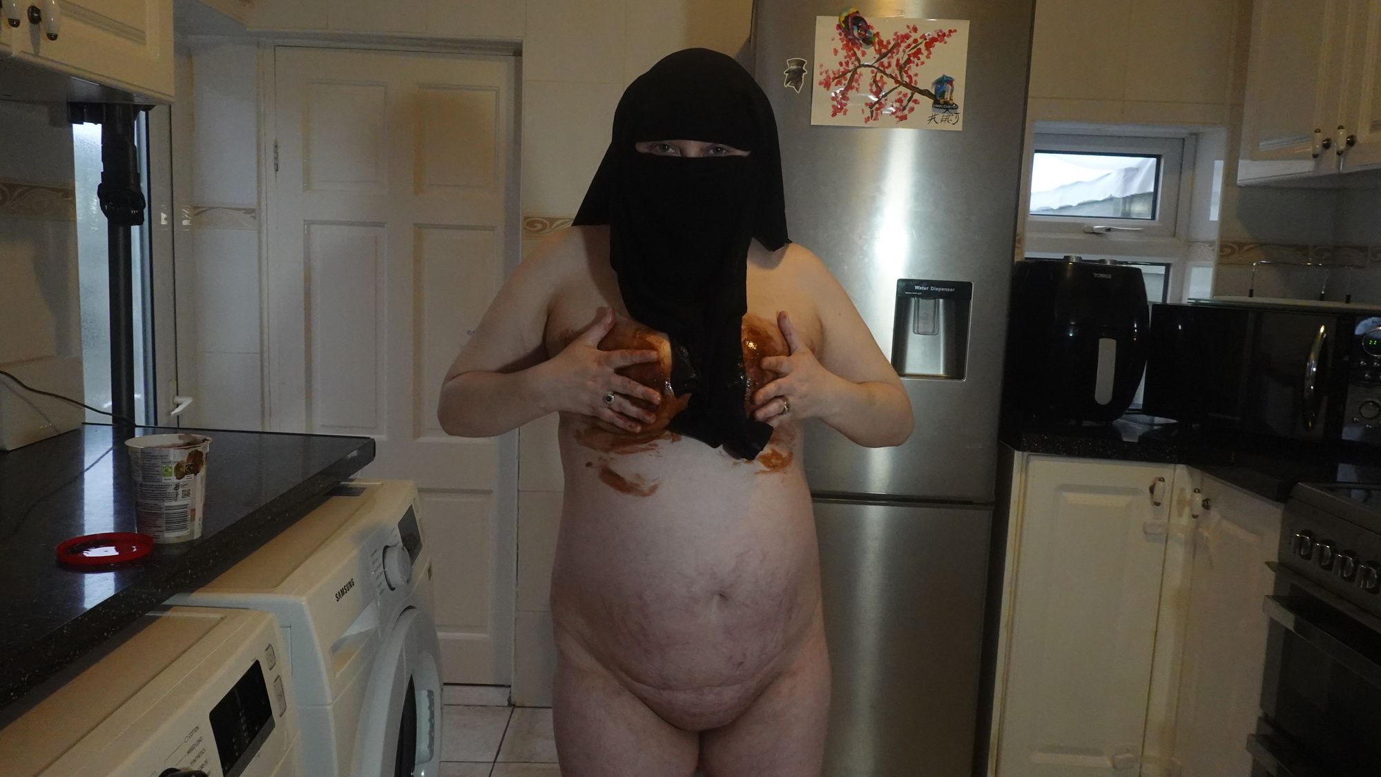 Niqab Naked chocolate sauce #6