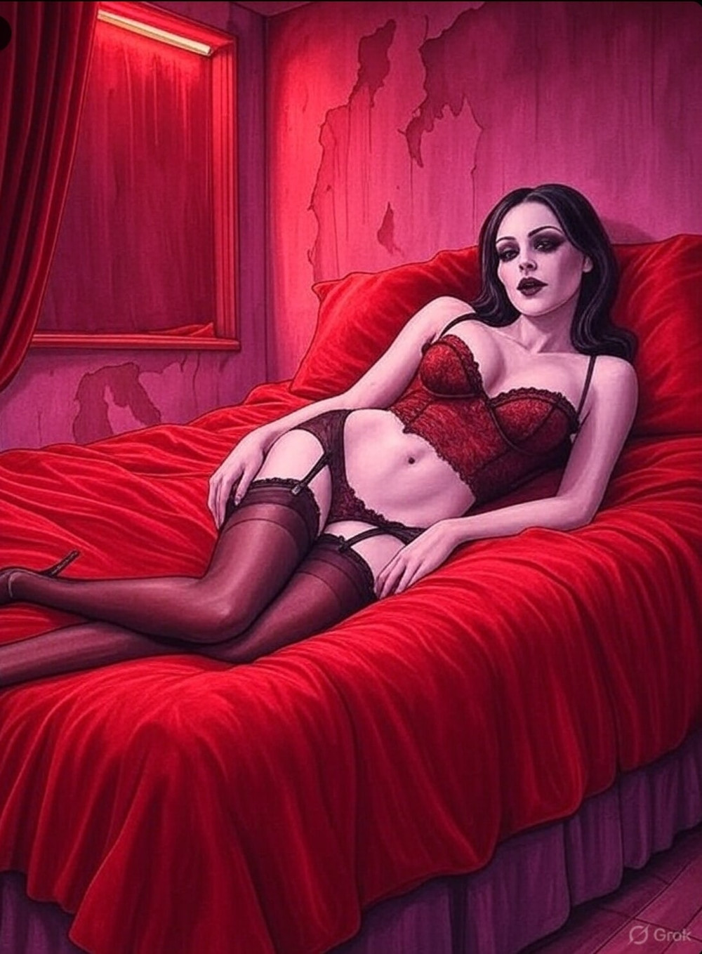 Pixwhores Experimental: Red Neons  #21