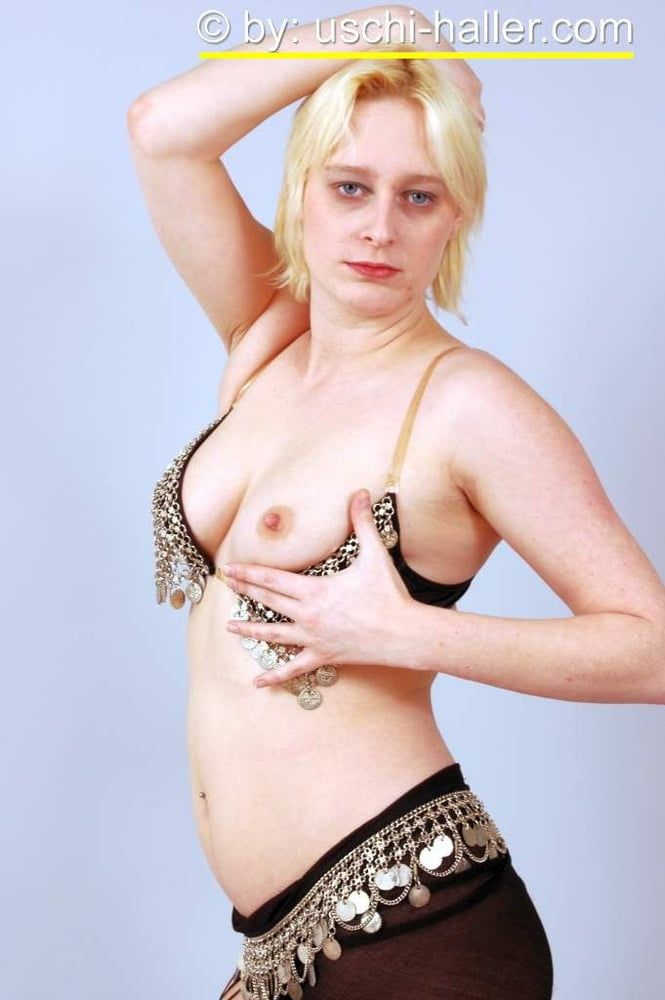 Photo shoot with blonde cum slut Dany Sun as a belly dancer #44