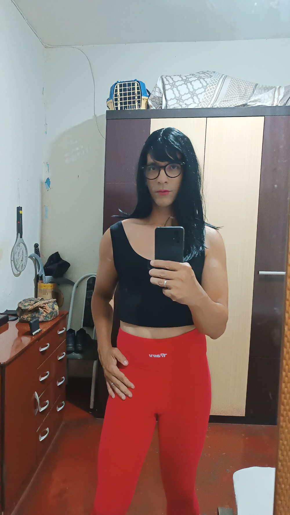 Sakura Nakamura Costume legs Red Gym #41