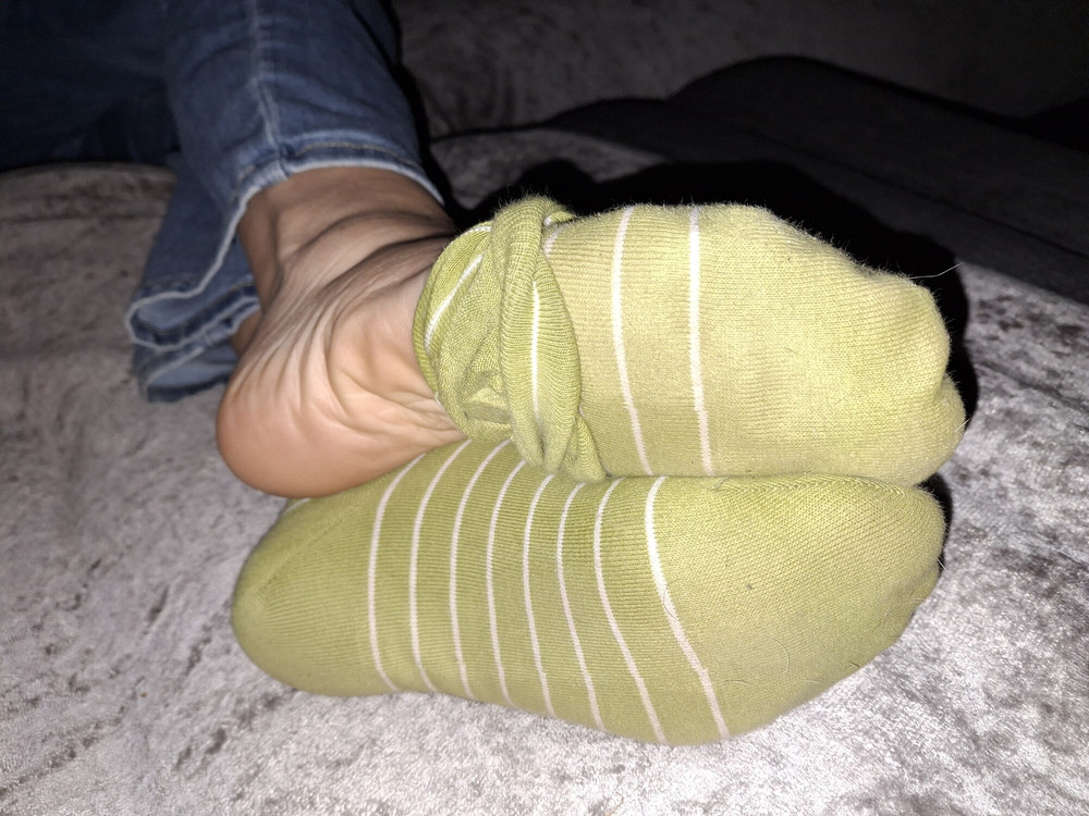 Slowly removing her socks #3