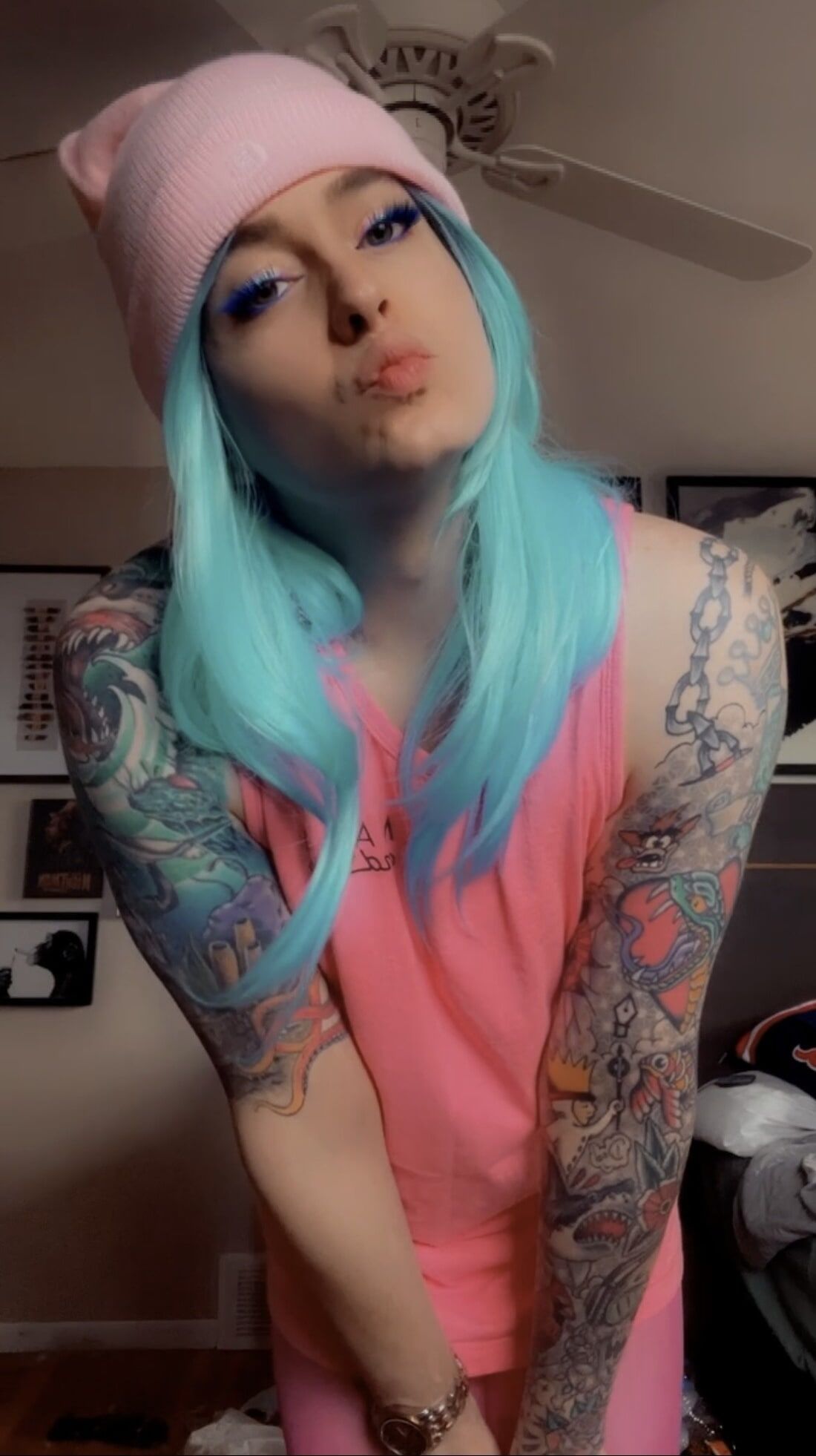 Sexy blue hair Femboy Deanna  #49