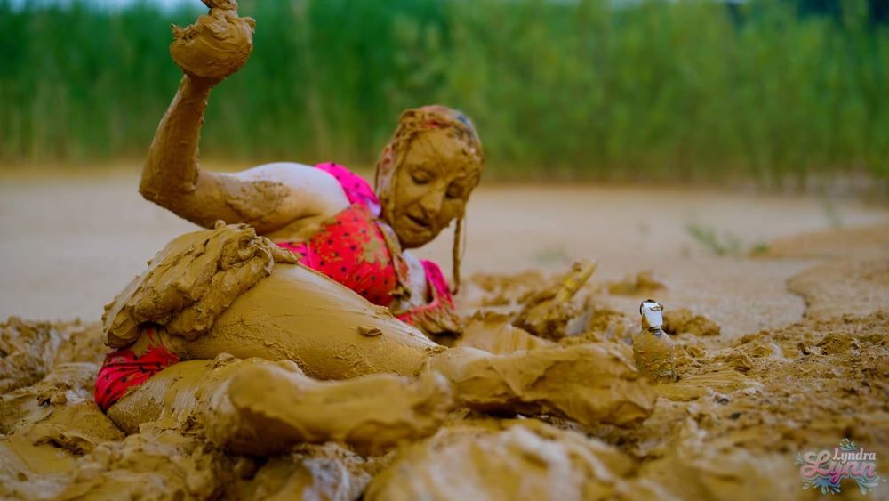 Orgasm in lake of mud #5