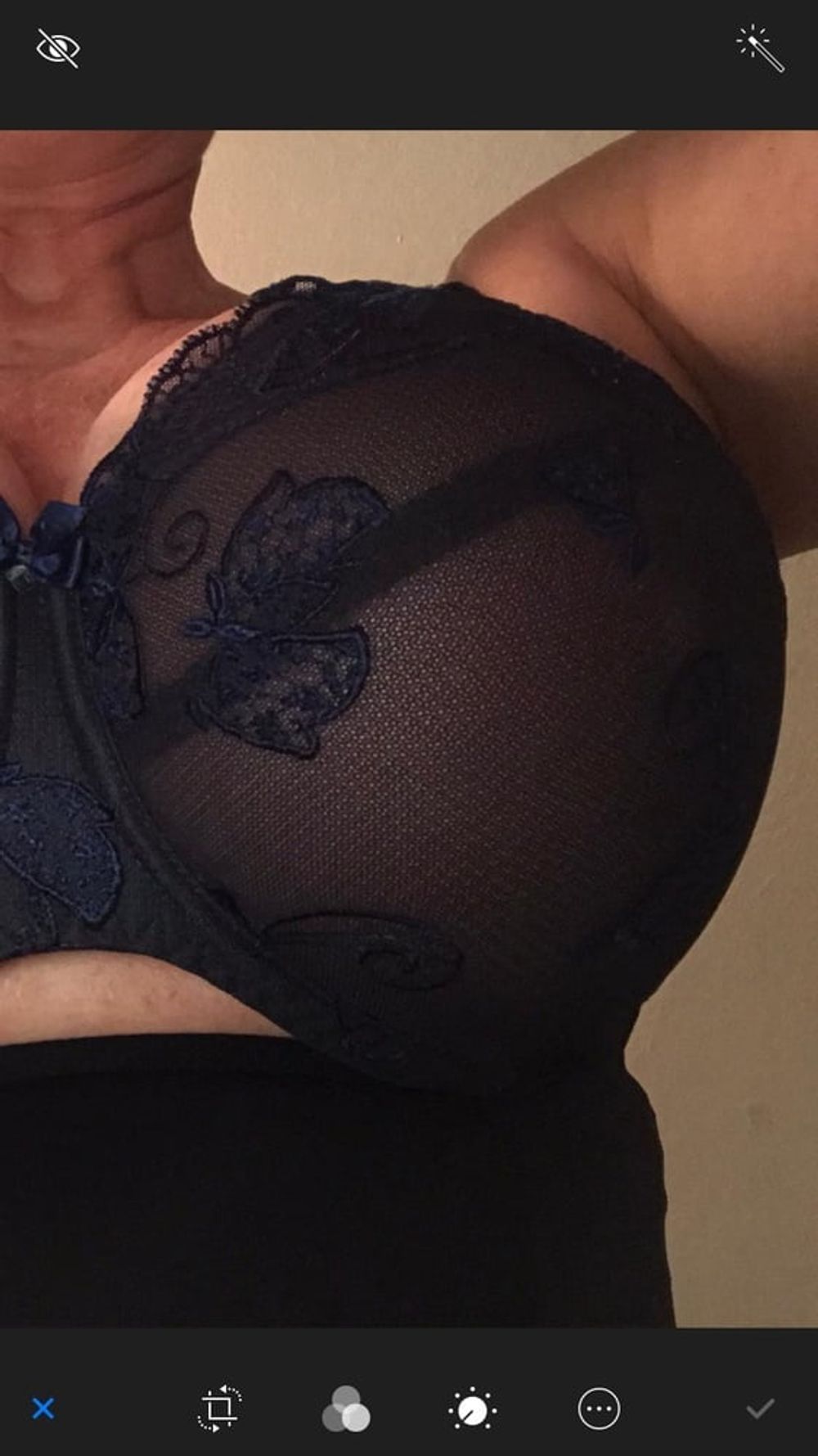 My wifes heavy big titts in bra #8