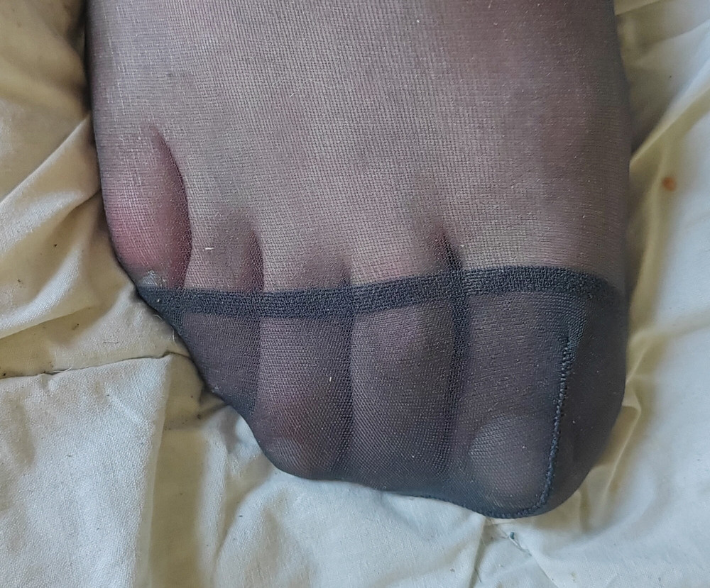 Nylon tights with jeans #12