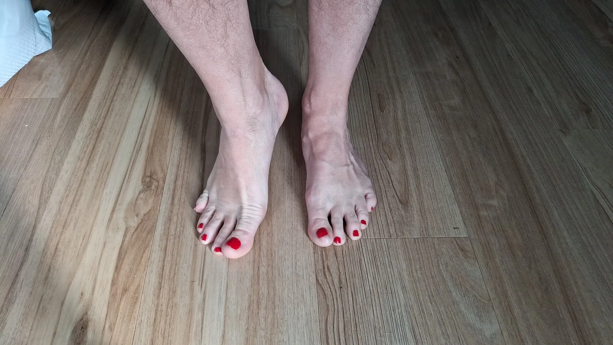 My toes painted red #3