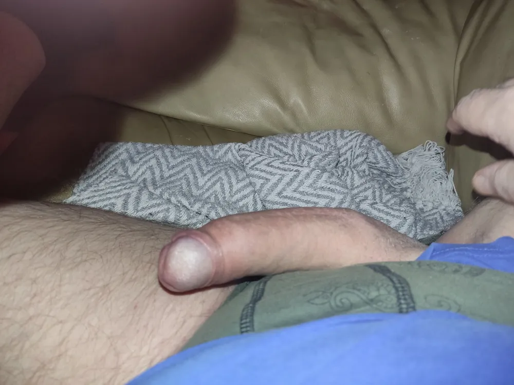 lying on the couch and playing with my cock, it's so good to #10