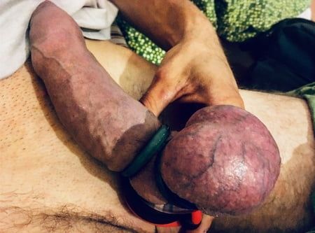 Bi cock with Cockrings man 