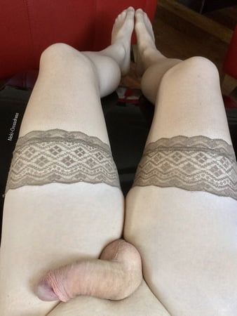 Nicki-Crossdress sexy Stockings &amp; big Cock