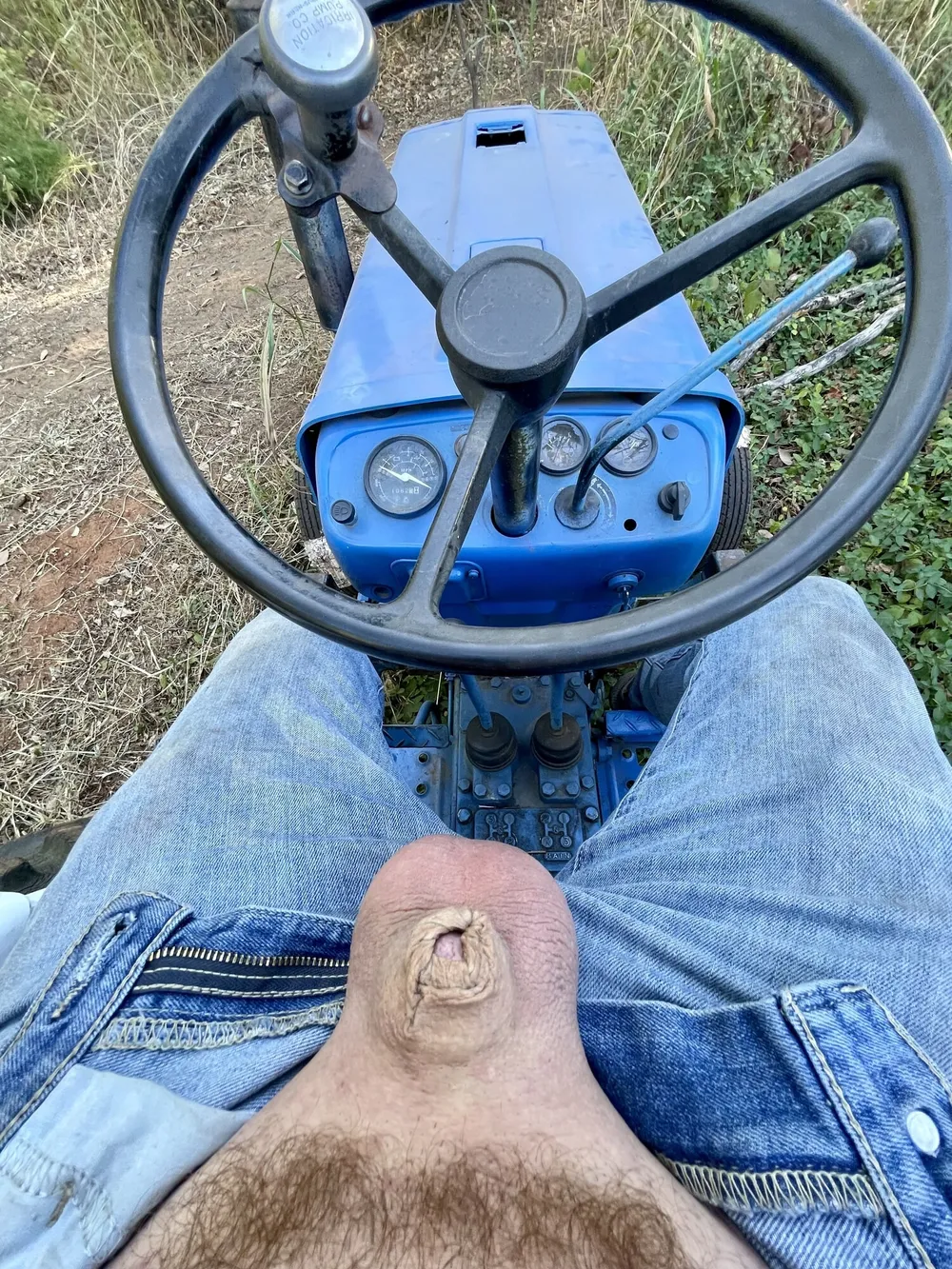 My tiny dick on my tractor #9