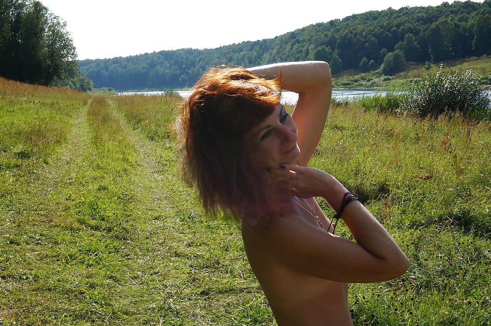 Redhair on Volga-river beach #8