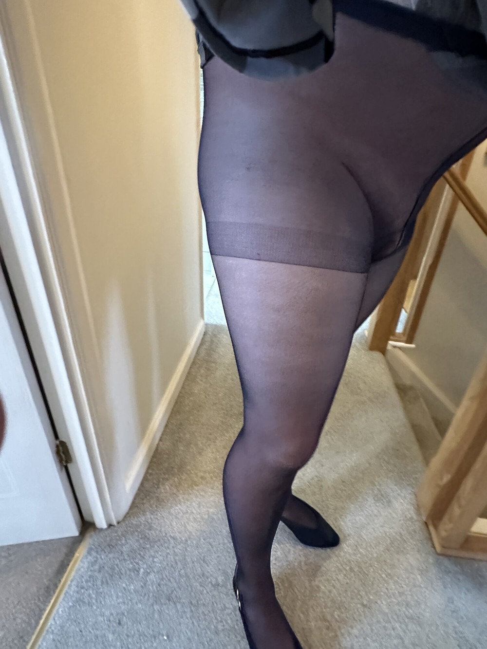 Navy Blue sheer tights #35