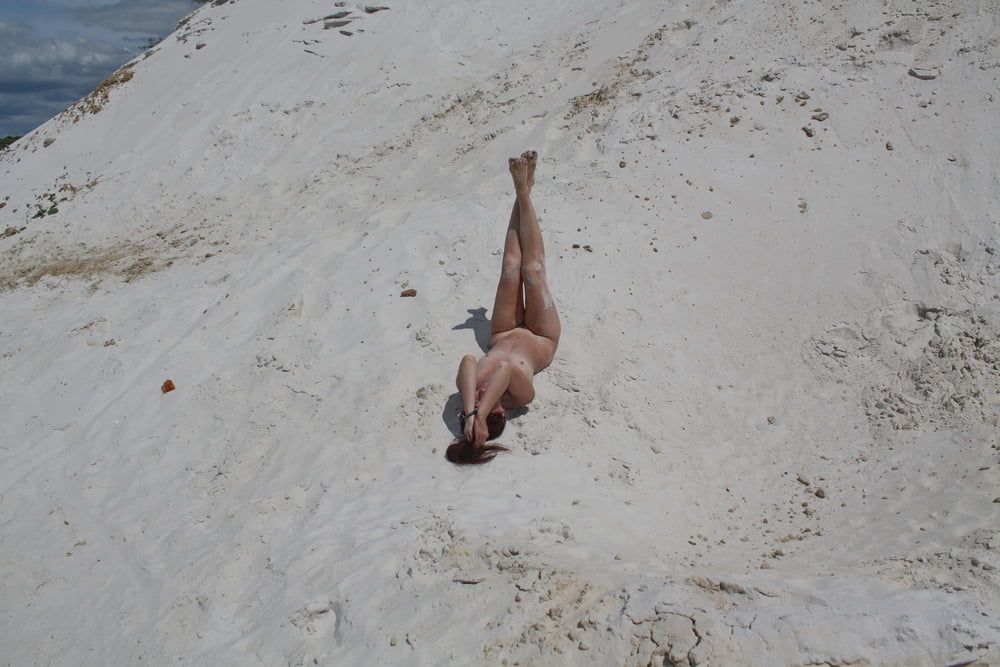 Naked on White Sand #7